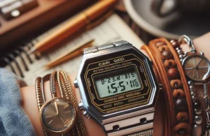 Relógio Casio Vintage Feminino Digital com Caixa de 2,46 cm e Pulseira de Metal