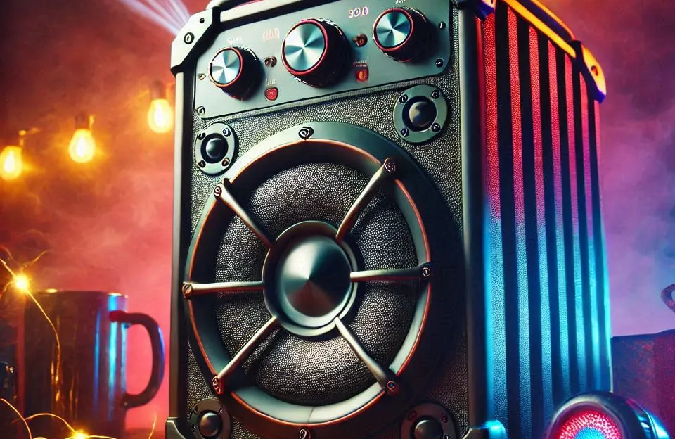 Caixa de Som Portátil Partybox 710 com 800W e Efeitos de Luzes LED