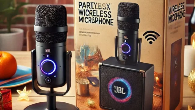 JBL Microfone sem fio PartyBox – Som de Qualidade e Conexão Estável