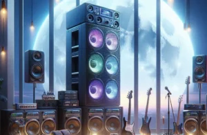 Torre de Som AIWA T2W-02: Potência e Conexões para Suas Festas