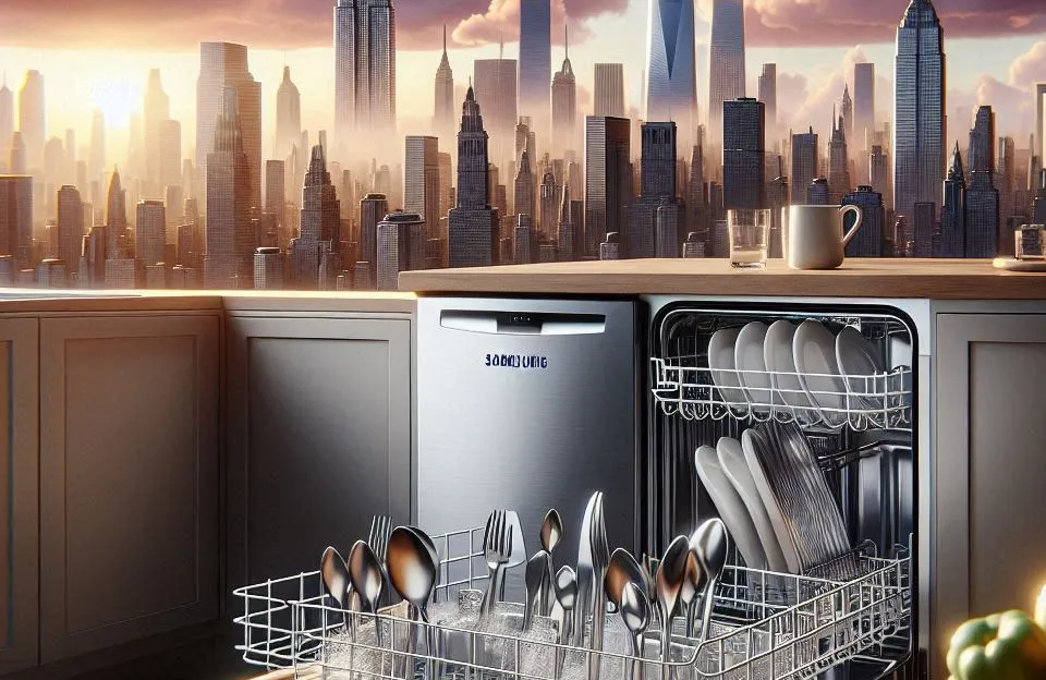 Samsung Lava-louças com 14 Serviços Inox 220V: Limpeza Eficiente e Moderna