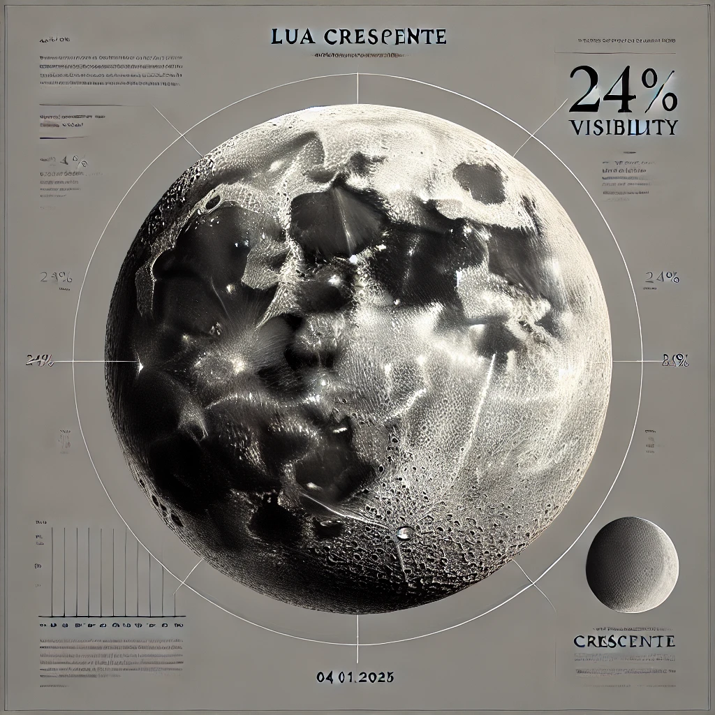 Fase da Lua Hoje: Crescente - 04/01/2025