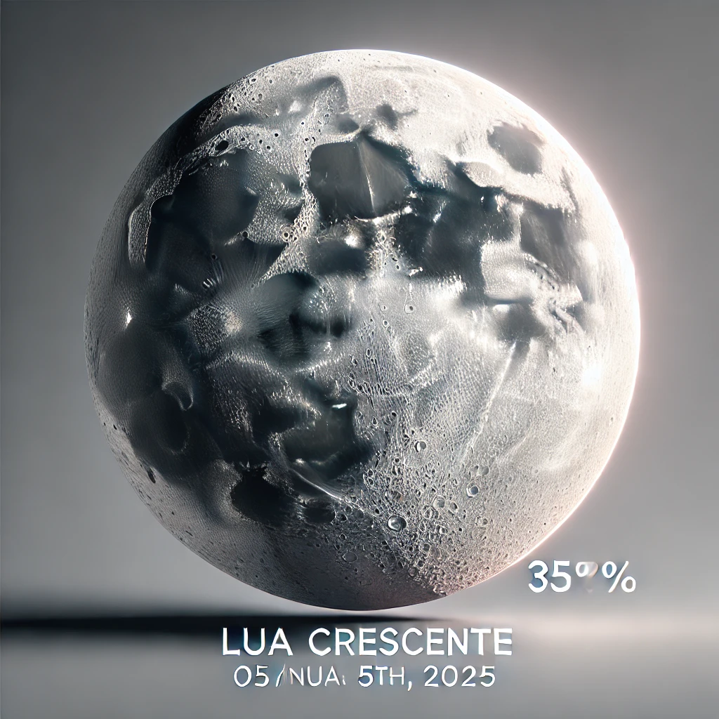 Fase da Lua Hoje: Crescente - 05/01/2025