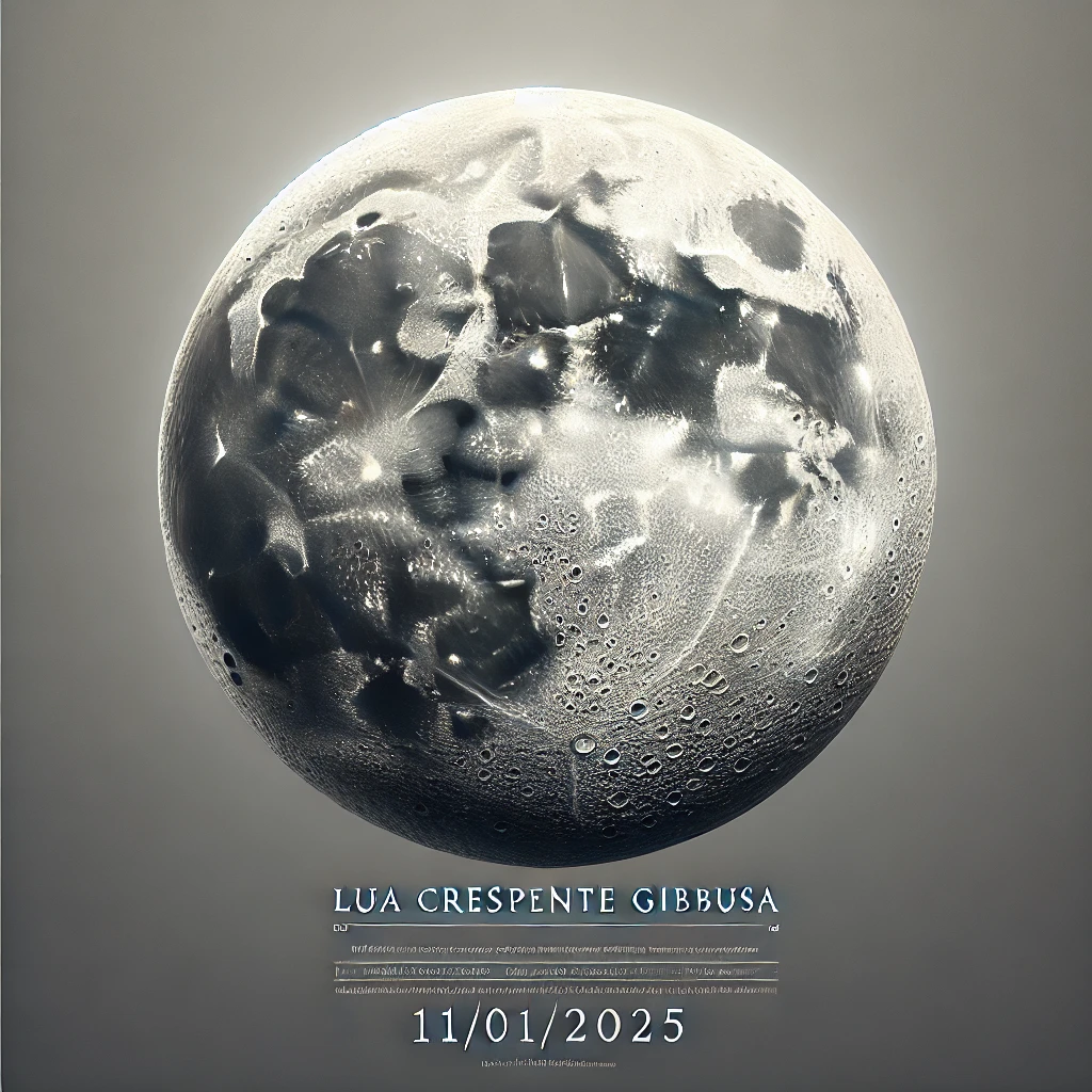 Fase da Lua Hoje: Crescente Gibosa - 11/01/2025