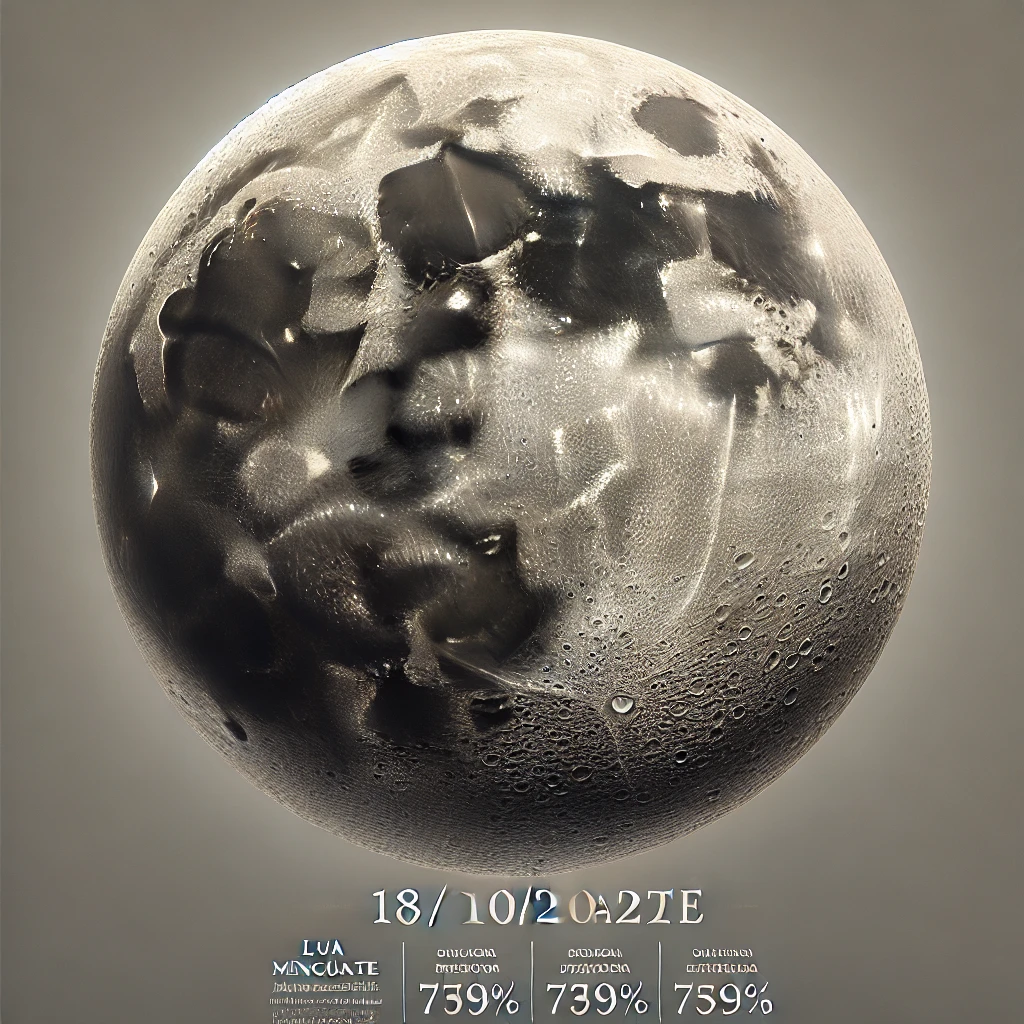 Fase da Lua Hoje: Minguante Gibosa - 18/01/2025
