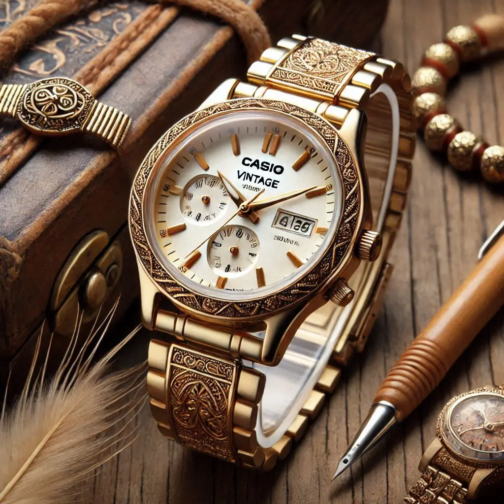 Relógio Feminino Anadigi Casio Vintage AQ-230GA-9BMQ