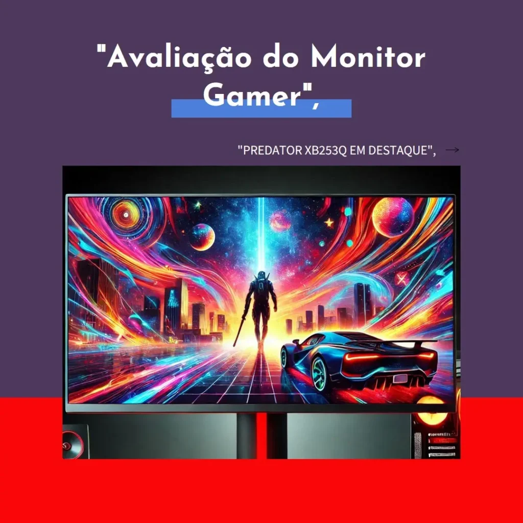Monitor Gamer Predator XB253Q GW 280HZ 0,5Ms FHD 24,5' IPS