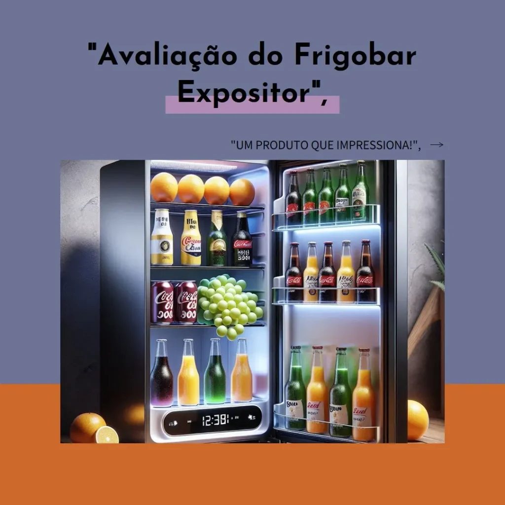 Frigobar Expositor Vertical HQ Vidro Duplo 50 Litros Preto HQ-50FBPV: Compacto e Eficiente para Qualquer Espaço