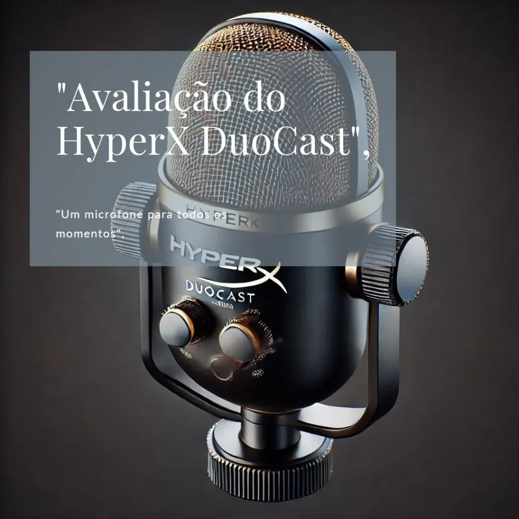 HyperX Microfone Condensador USB DuoCast: Ideal para Streaming e Jogos