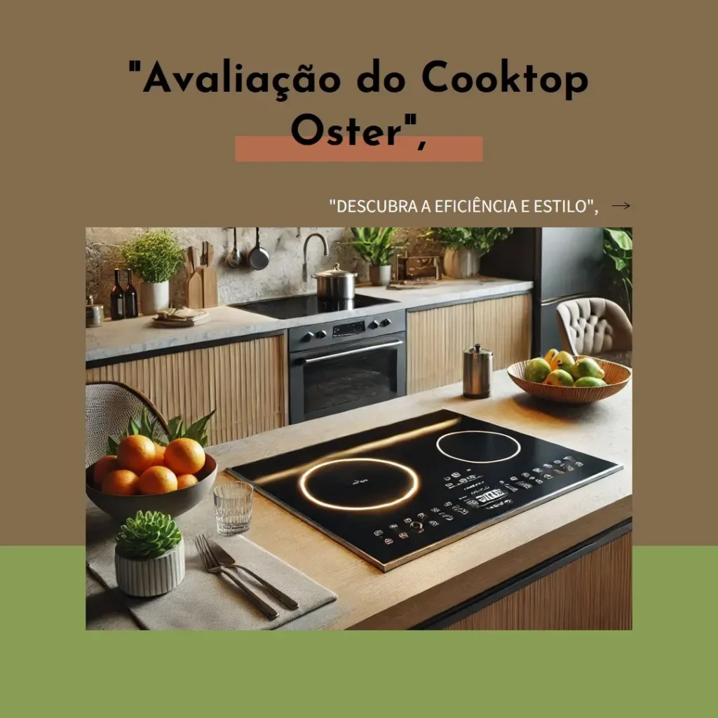 Cooktop por Indução Oster 2 Bocas Touch Screen 2 em 1