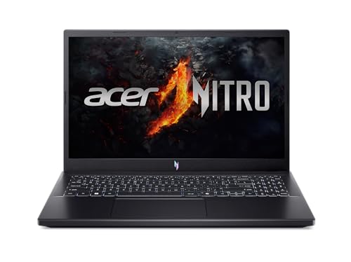 Acer Laptop para jogos Nitro V | Processador AMD Ryzen 5 7535HS Hexa-Core | GPU para laptop NVIDIA GeForce RTX 4050 | Tela FHD IPS 144Hz de 15,6 polegadas | DDR5 de 8 GB | SSD de 512 GB | WiFi 6 | KB