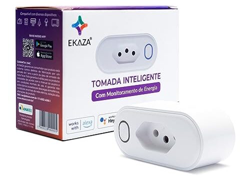 EKAZA, Tomada inteligente 20A, Wi-Fi, compatível com Alexa e google Assistente - T105