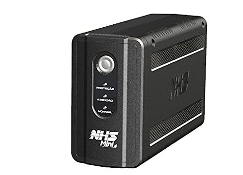 Nobreak NHS Mini 4 600VA E.Bivolt S.120V ou Confi 220V Bat 1x7Ah/12V 6 tomadas ABS