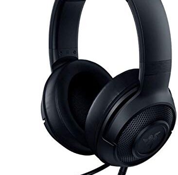 Razer Fone de ouvido Kraken X Lite ultraleve para jogos: Som surround 7.1 - Moldura de alumínio leve - Microfone cardioide dobrável - para PC, PS4, PS5, Switch, Xbox One, Xbox Series X & S, Mobile - Preto