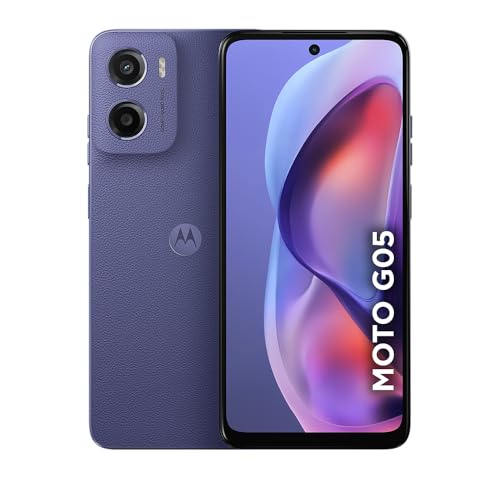 Smartphone Motorola Moto g05-128GB 12GB (4GB RAM + 8GB Ram Boost) e Camera 50MP com AI Bateria de 5200 mAh Tela 6.7" com Superbrilho - Violeta