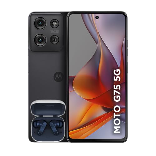 Smartphone Motorola Moto g75 5G + Moto Buds 256GB 16GB Ram Boost 50MP Sony Camera com AI Ultrarresistencia militar - Preto