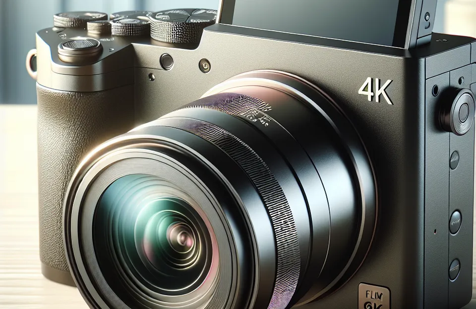 Câmara Digital 4K com Foco Automático e Tela Rebatível de 3 Polegadas