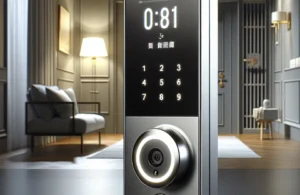 Fechadura Digital Inteligente com Câmera e Campainha Eletrônica: Desbloqueio por Biometria, Senha, Cartão e App Tuya