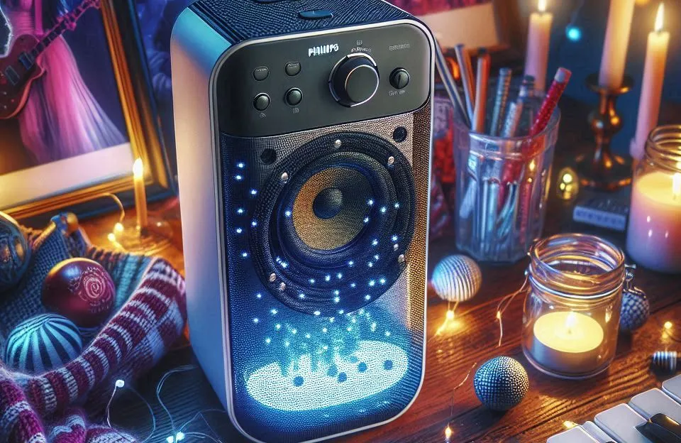 Party Speaker Philips Bluetooth com Luzes de LED e 14h de Energia