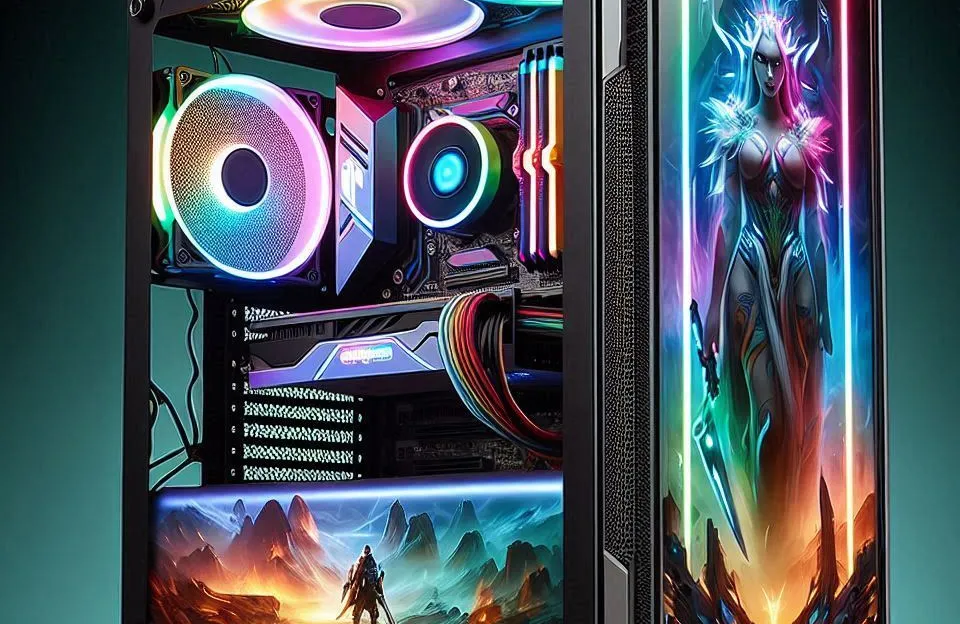 Gabinete Gamer Pichau Pouter 4 com Vidro Temperado e RGB