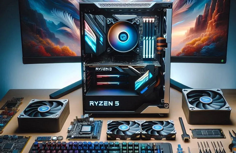 Monte seu PC: Ryzen 5 5600, RX 7600, 16GB, 512GB SSD