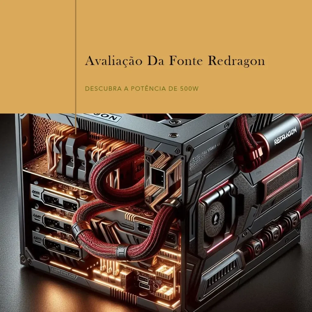 Fonte de Alimentação Redragon 500W 80 Plus Bronze PFC Ativo