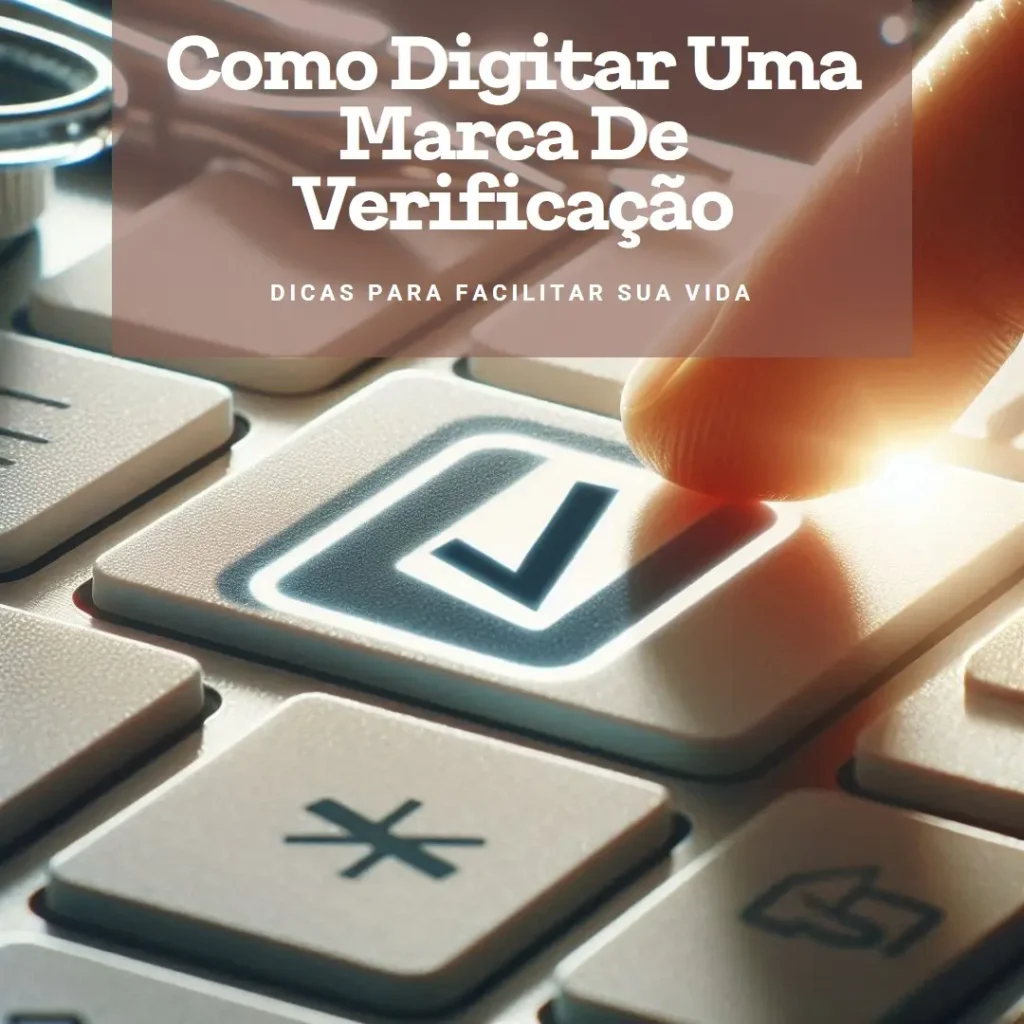 Como digitar uma marca de verificação