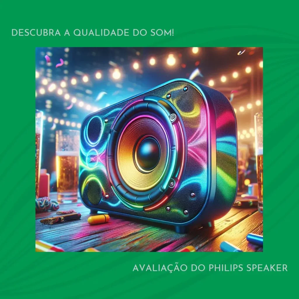 Party Speaker Philips Bluetooth com Som Potente e Luzes de LED