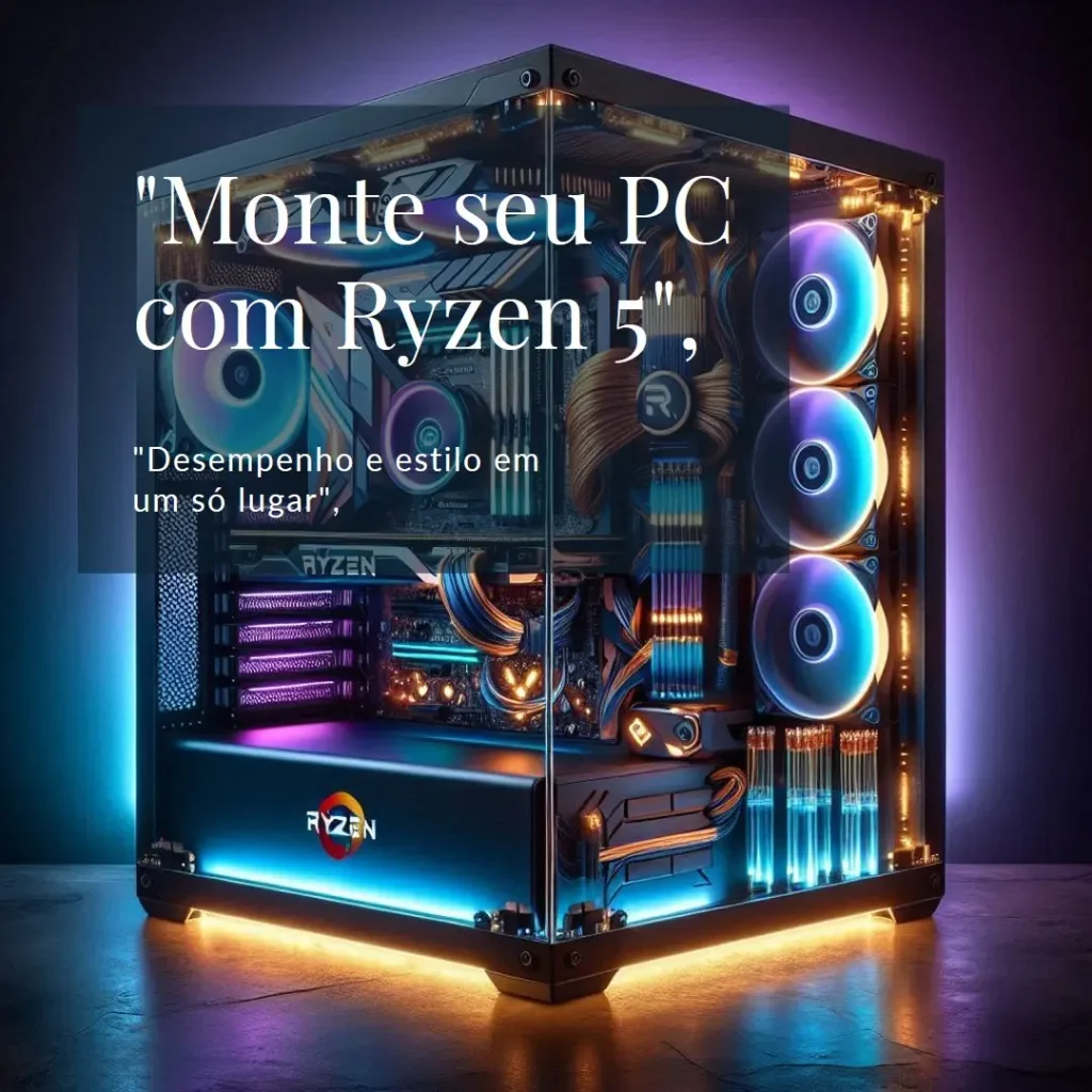 Monte seu PC: Ryzen 5 5600, RX 580, 16GB, 480GB SSD