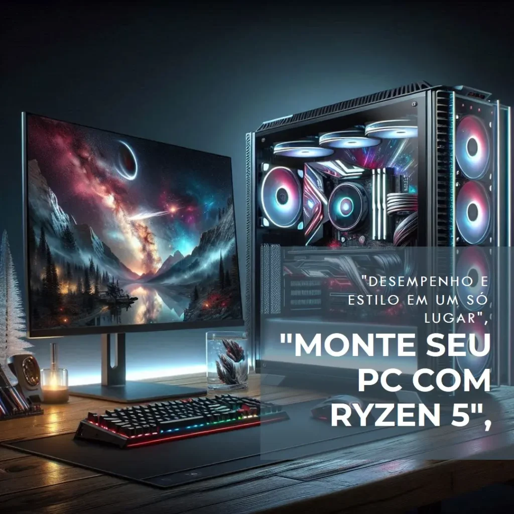 Monte seu PC: Ryzen 5 5600, RX 7600, 16GB, 512GB SSD