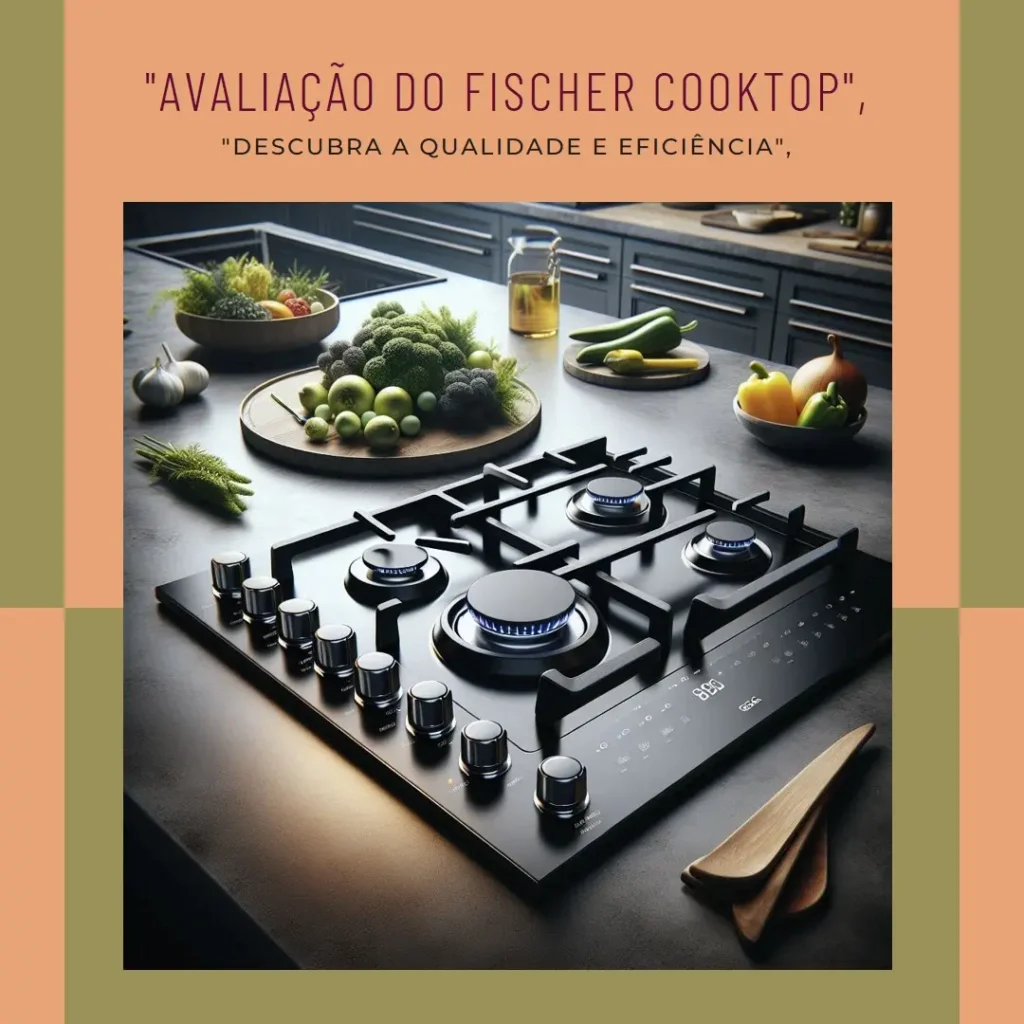 Fischer Cooktop Gás 4 Bocas Mesa de Vidro Bivolt