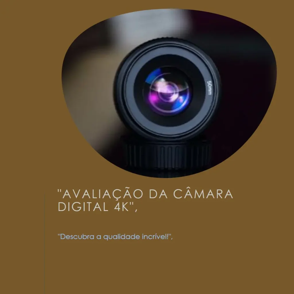 Câmara Digital 4K com Foco Automático e Tela Rebatível de 3 Polegadas