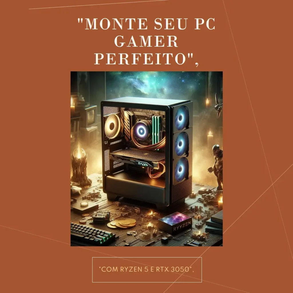 Monte seu PC: Ryzen 5 7600X, RTX 3050, 16GB, 480GB SSD