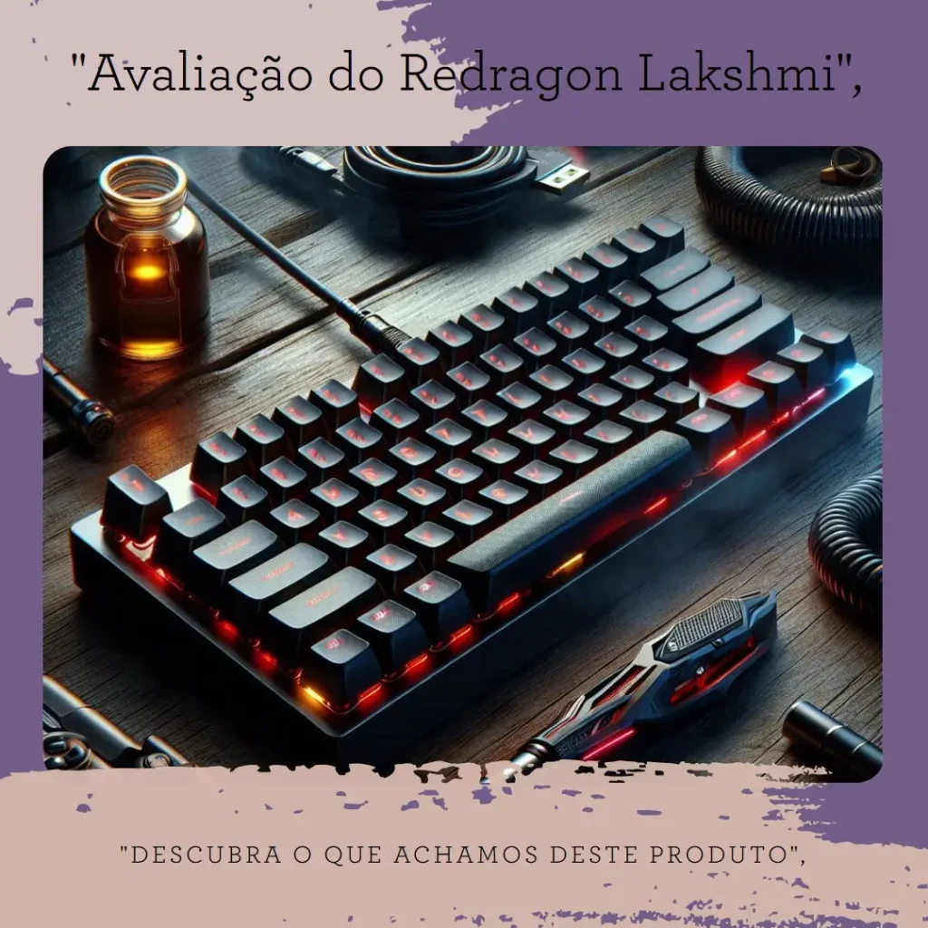Redragon Teclado Gamer Mecânico Lakshmi Rainbow: Compacto, Conectividade USB-C e Alta Performance