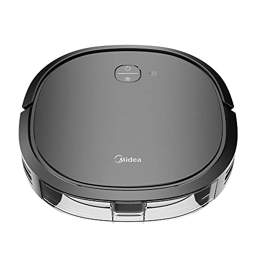 Aspirador de Pó Robô 1200 Midea, 40W, até 100 Minutos de Autonomia, Reservatório de 800 ML, ‎Bateria Recarregável, Bivolt, Preto, VRA21PB