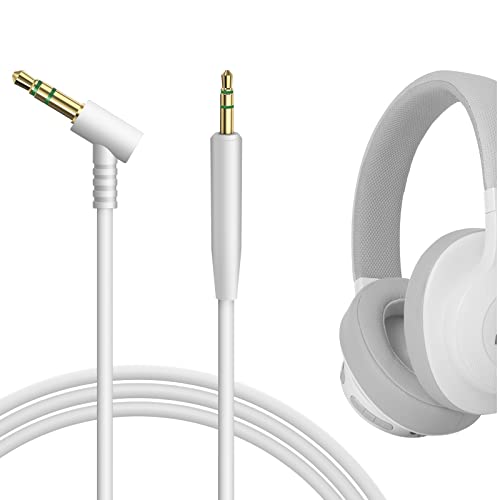 Geekria Cabo de áudio compatível com JBL Tune 770NC 760NC 750BTNC 700BT 710BT 660NC 600BTNC, Live 650BTNC 500BT 460NC 400BT, cabo Club 950NC, cabo estéreo de substituição auxiliar de 2,5 mm (4 pés)