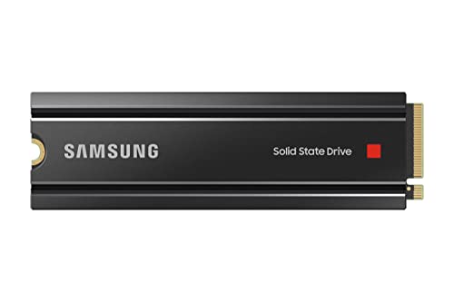SAMSUNG SSD 980 PRO com dissipador de calor 2TB PCIe Gen 4 NVMe M.2 Unidade interna de estado sólido, controle de calor, velocidade máxima, compatível com PS5 (MZ-V8P2T0CW)