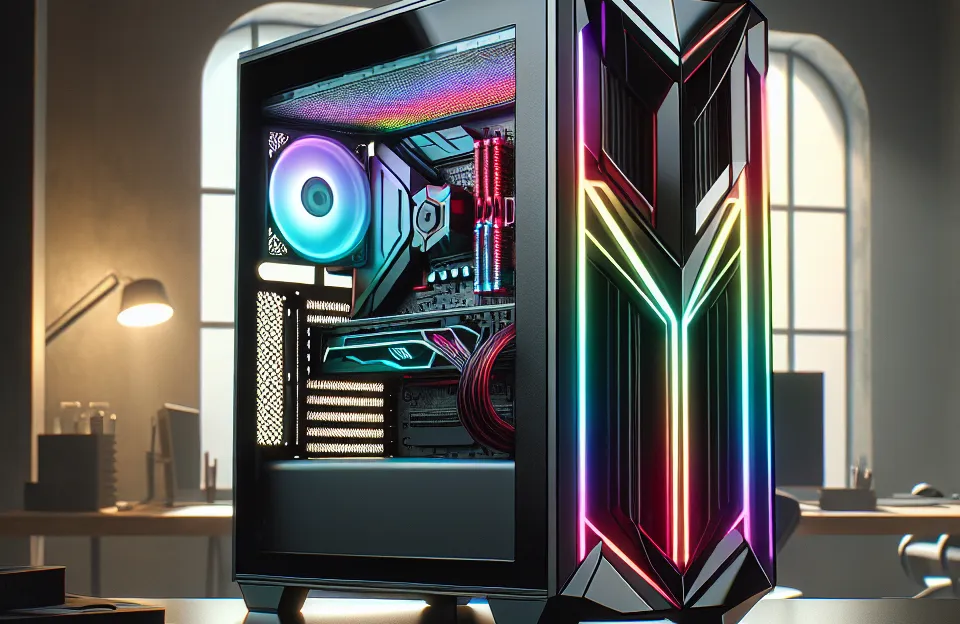 Gabinete Gamer Aigo DarkFlash Pollux com Acrílico