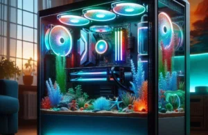 Gabinete Gamer Aquário com Vidro e 4 Ventoinhas RGB