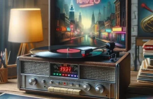 Raveo Vitrola Turner com Bluetooth e USB: som retrô com funções modernas