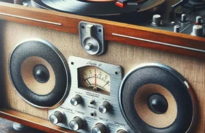 Leitor de Discos de Vinil com Alto-Falantes Embutidos: Toca-Discos Vintage com Controle de Agudos e Graves