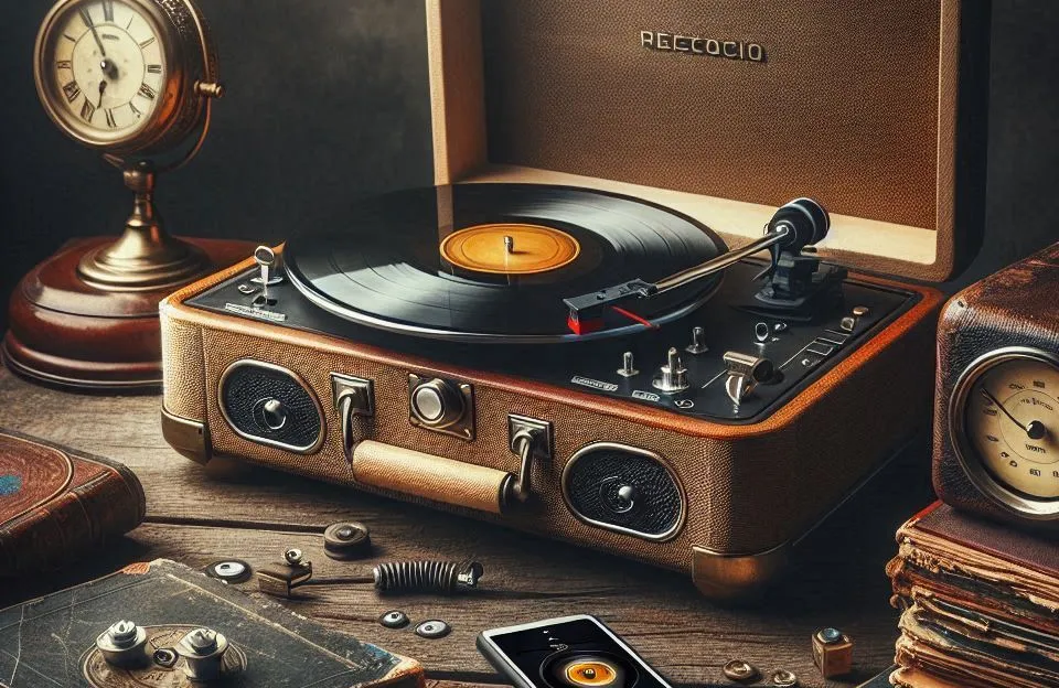 Vitrola Maleta Vintage Retrô Toca Discos De Vinil Antigo Portátil Bluetooth