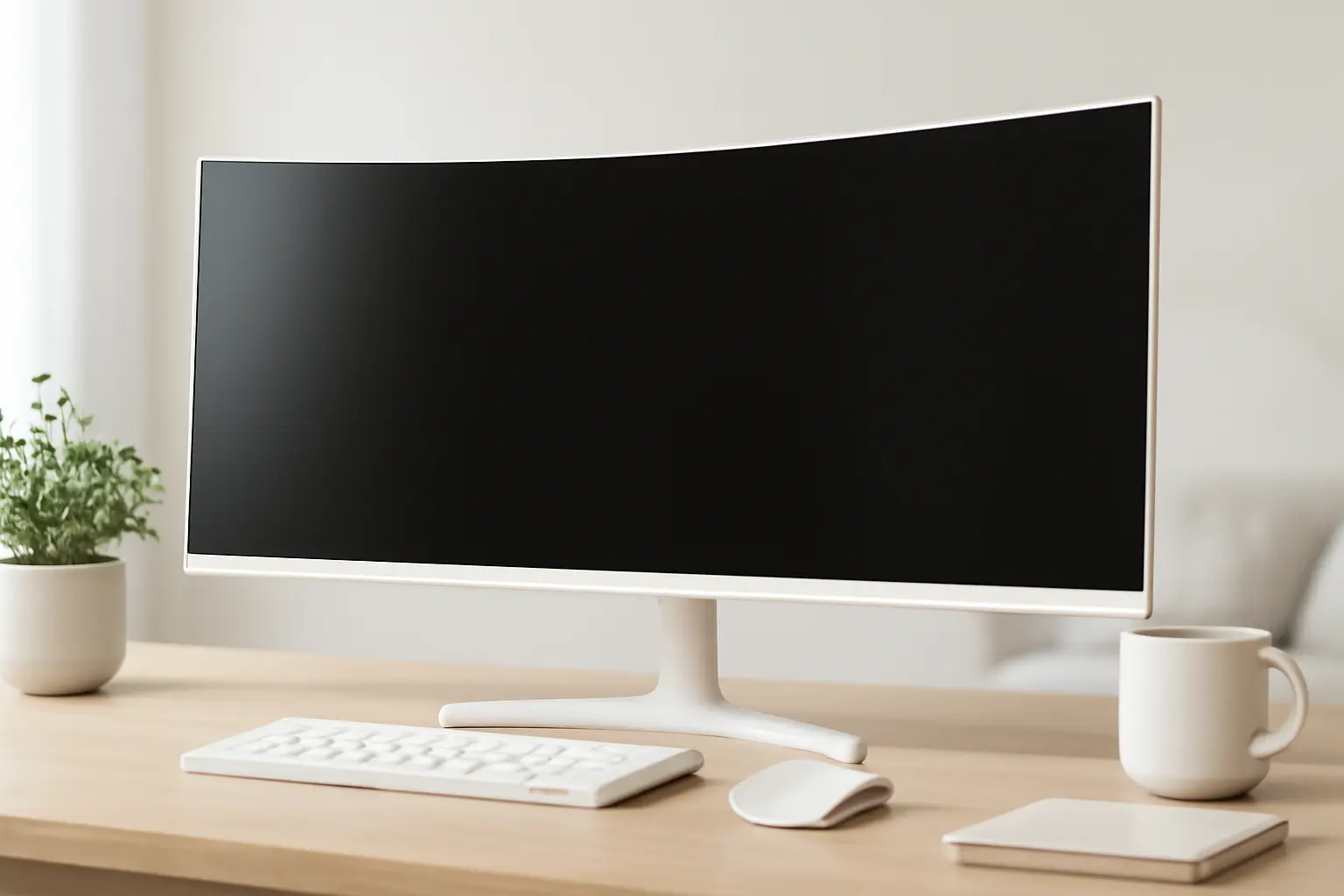 Principais Cinco monitor ultrawide branco
