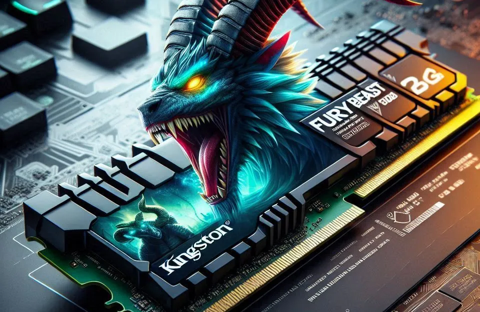 Memória Desktop Gamer Kingston Fury Beast RGB 16GB DDR4 3600MHz