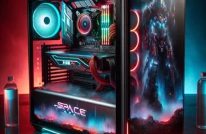 Gabinete Gamer K-Mex Space Aqua mATX Vidro Temperado
