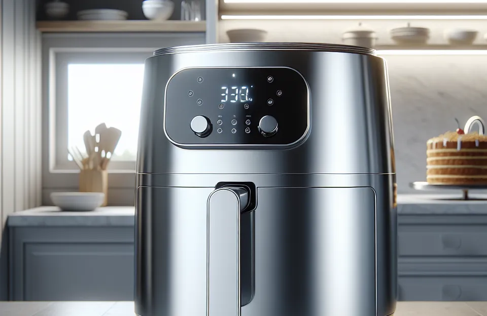 Fritadeira Air Fryer 4L Inox com Barril de Bolo Midea