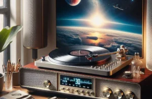 Raveo Vitrola Spazio: Toca-Discos, Rádio FM, CD e Conectividade Bluetooth