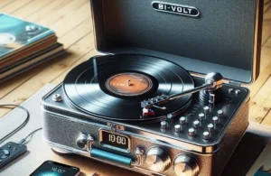 Vitrola Chrome Black com USB e Bluetooth, Bivolt: O Som Retro Moderno que Você Procurava