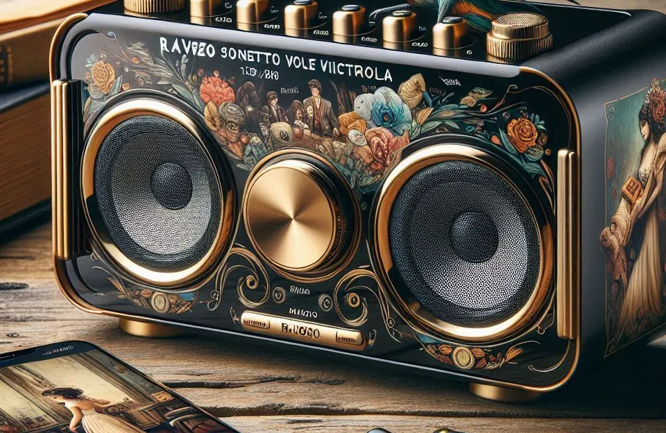Raveo Vitrola Sonetto Volare com Bluetooth e USB