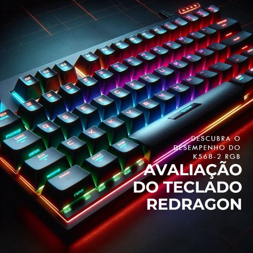 Teclado Mecânico Gamer Redragon Dark Avenger K568-2 RGB Switch Brown